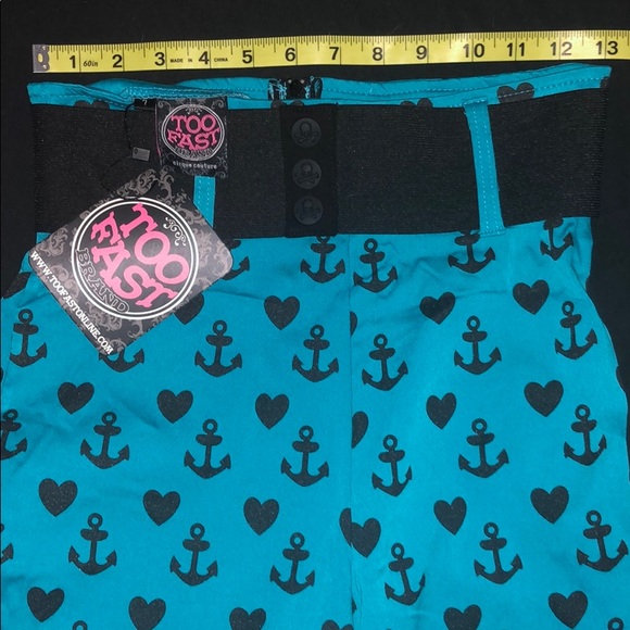 BNWT Too Fast high waist pinup stretch capris - Picture 5 of 6